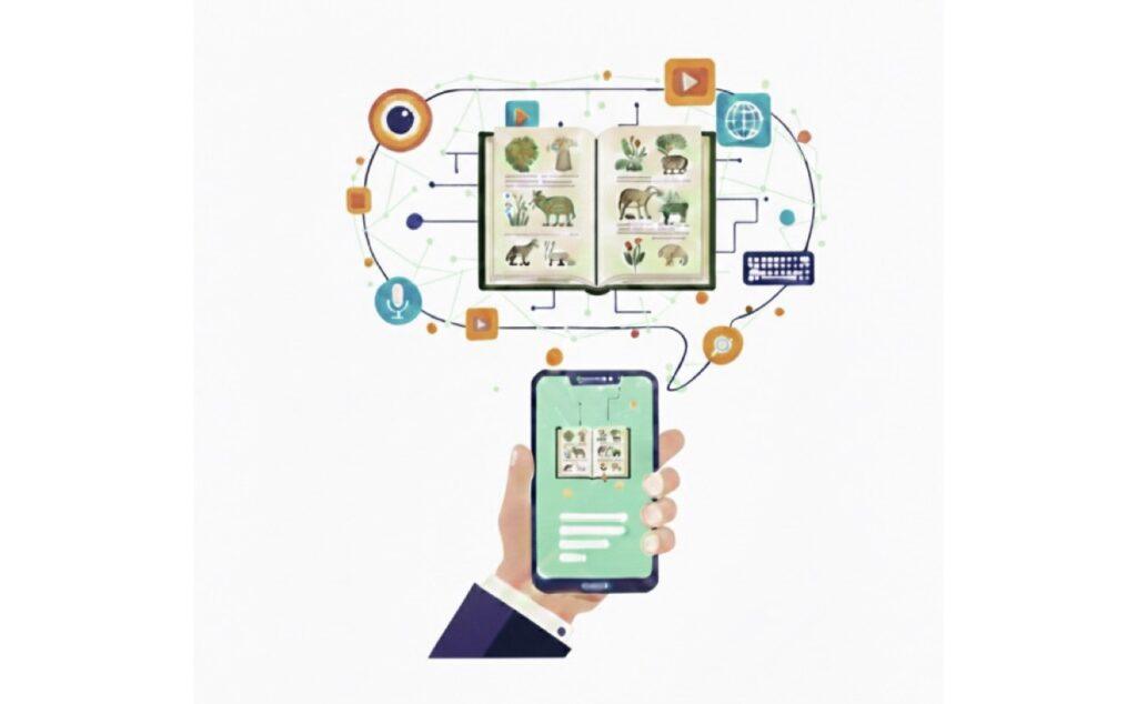 スマホを左手に持ち、調べ事をしている様子。