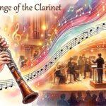 オーケストラを背景にクラリネットの音域を奏でる様子。