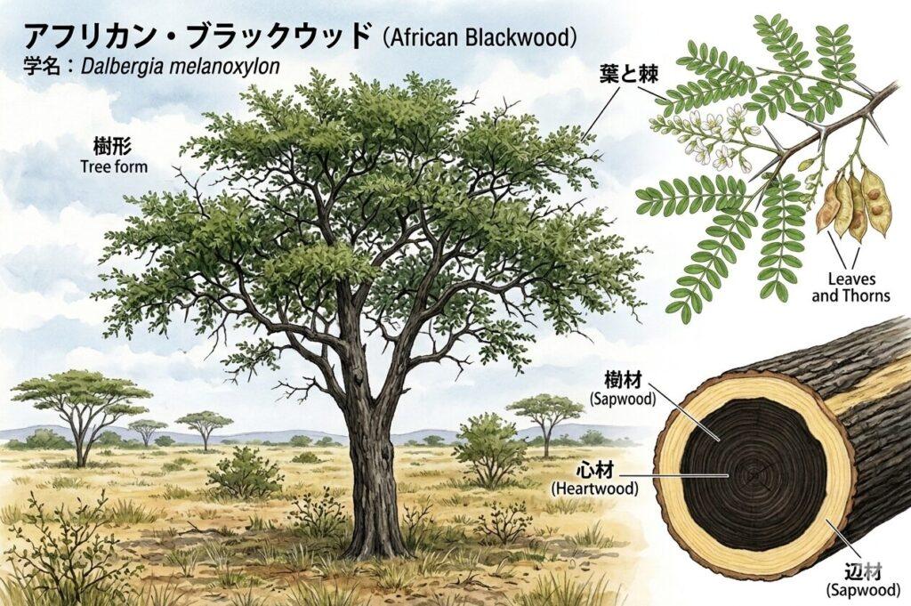 アフリカン・ブラックウッドの木