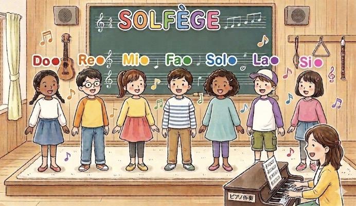 歌う子供たちの様子。